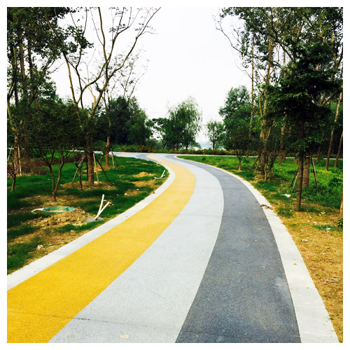 海南广陵公园彩色透水地坪